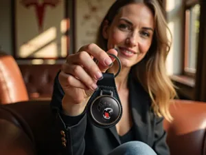 Personalised Leather Keychain High-End Force Max